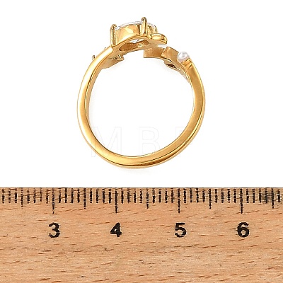 Ocean 304 Stainless Steel Rhinestone Cuff Open Rings SA-CBA183D-08B-G-1
