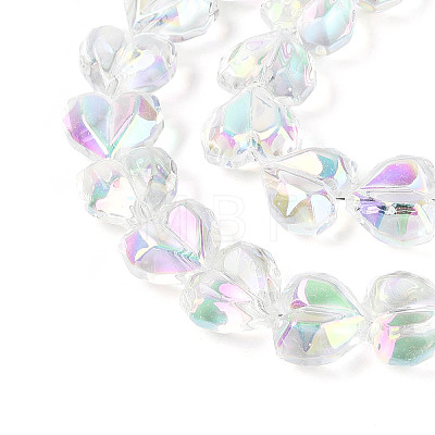 Electroplate Transparent Glass Beads Strands EGLA-B012-AB11-1