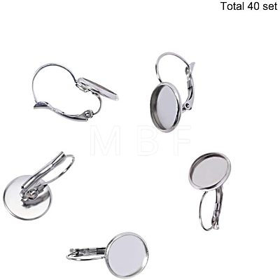 Unicraftale 80Pcs 4 Style 304 Stainless Steel Leverback Earring Findings STAS-UN0024-46-1