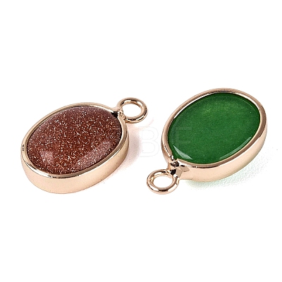 Natural & Synthetic Mixed Stone Charms G-N371-16G-1