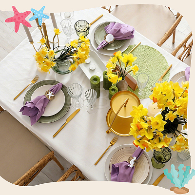 12Pcs 6 Styles Grass Napkin Rings AJEW-NB00025-1