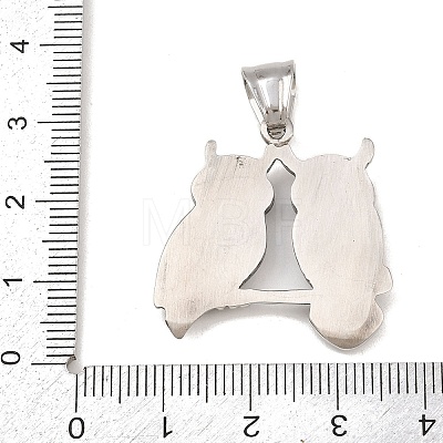 304 Stainless Steel Rhinestone Pendants STAS-K316-06A-AS-1
