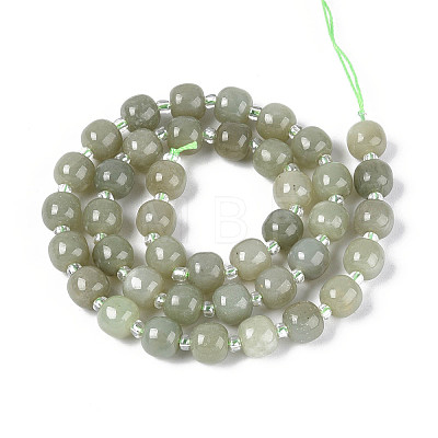 Natural Hetian Jade Beads Strands G-N353-08A-01-1