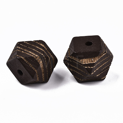 Painted Natural Wood Beads WOOD-T021-52C-02-1