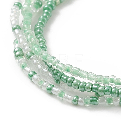 4Pcs 4 Style Glass Seed Beaded 4 Layer Multi-strand Bracelets Set BJEW-JB09034-1