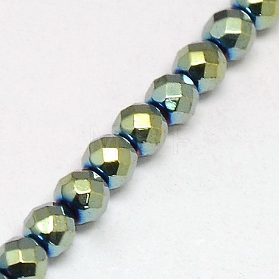 Electroplate Non-magnetic Synthetic Hematite Beads Strands G-J169B-3mm-06-1