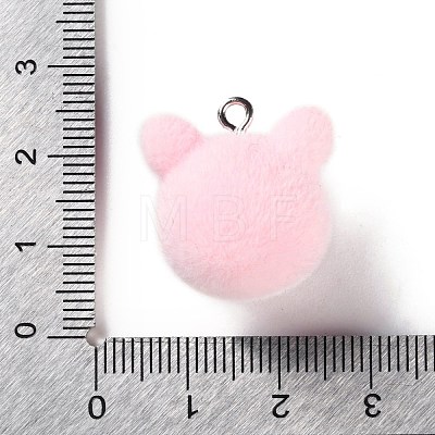 Flocking Resin Cute Pendants RESI-A040-01A-1