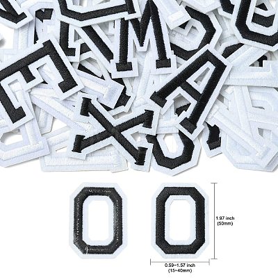 2 Bags 52Pcs 2 Colors Polyester Thread Cloth Patch PATC-CJ0001-11-1