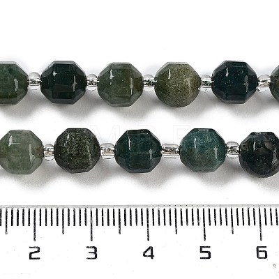 Natural Moss Agate Beads Strands G-NH0010-B01-01-1