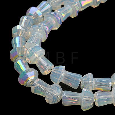 Electroplate Glass Beads Strands GLAA-K064-01A-10-1