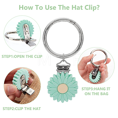 Silicone Hat Clip for Travel HJEW-AB00576-02-1