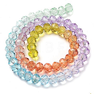 Transparent Painted Glass Beads Strands DGLA-A034-T6mm-A12-1