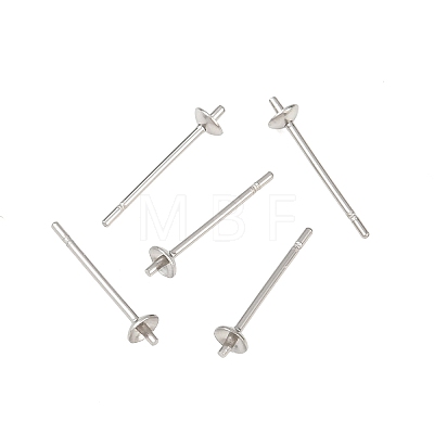 Tarnish Resistant Original Color Stainless Steel Stud Earring Findings X-STAS-Q036-1-1