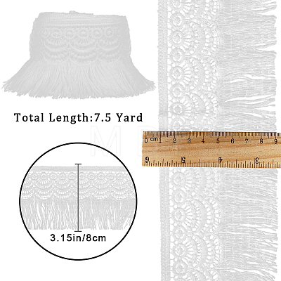 Gorgecraft 7.5 Yards Polyester Fringe Tassel Trim DIY-GF0009-04-1