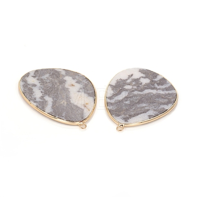 Natural Zebra Jasper Pendants G-E526-02K-1