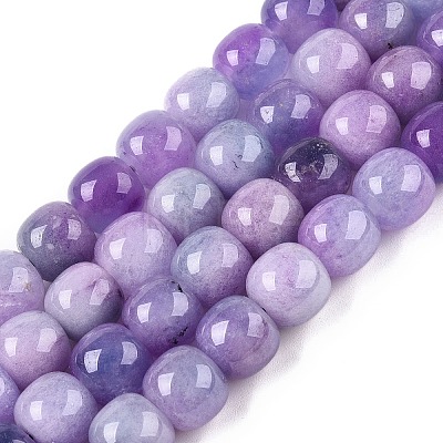 Dyed Natural White Jade Beads Strands G-T138-D17-1