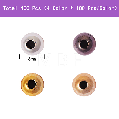 400Pcs 4 Colors CCB Plastic Beads CCB-SZ0001-01-1