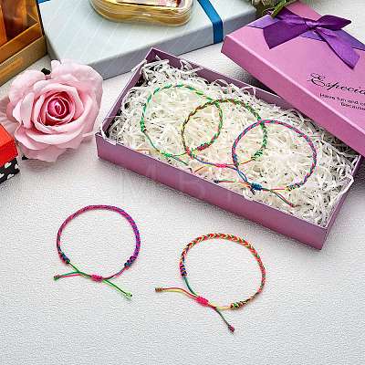 5Pcs 5 Colors Nylon Thread Braided Bracelets Set BJEW-SW00049-04-1