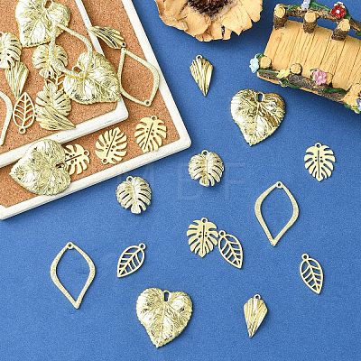 30Pcs 6 Styles Alloy Pendants FIND-YW0013-22-1