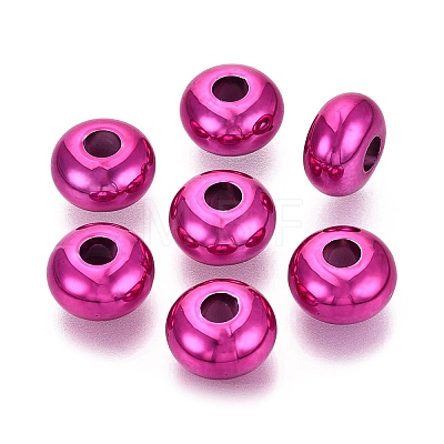 Valentine's Day UV Plating Opaque Acrylic European Beads PACR-T017-19M-M5-1