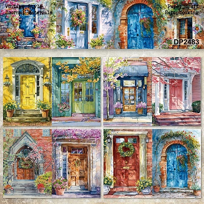 8Pcs French Porch Scrapbook Paper Pad PW-WGF053C-01-1