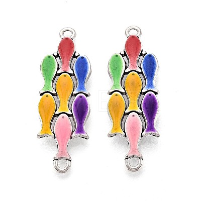 Alloy Enamel Connector Charms TIBE-N016-09AS-04-1