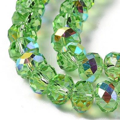 AB Color Plated Transparent Electroplate Beads Strands EGLA-H104-06J-1