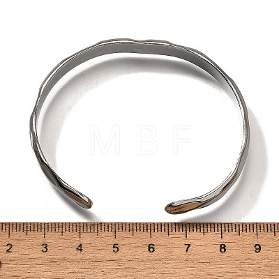 Non-Tarnish 304 Stainless Steel Cuff Bangles BJEW-K267-03P-1