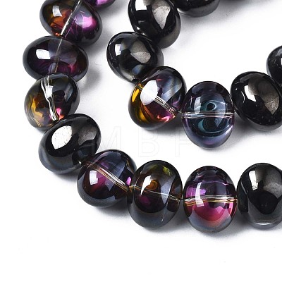 Electroplate Glass Beads Strand EGLA-S188-22-C01-1