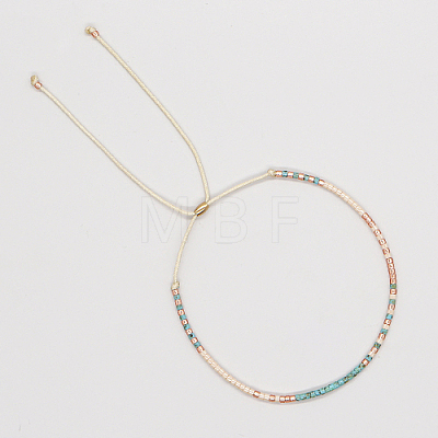 Glass Seed Braided Bead Bracelet CG0646-11-1