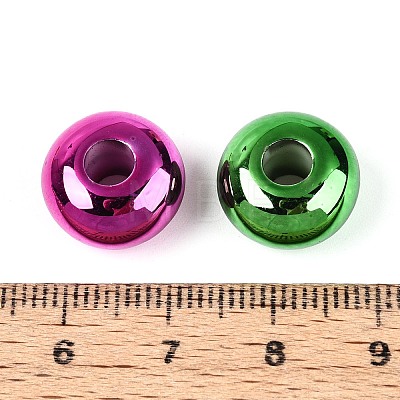 UV Plating Opaque Acrylic European Beads PACR-T017-19M-01-1