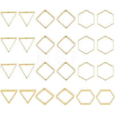 24Pcs 3 Style Brass Linking Ring KK-FH0005-06-1