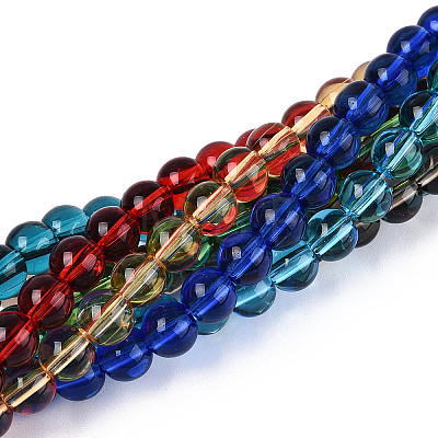 Transparent Glass Beads Strands GLAA-N058-4mm-B01-1