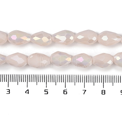 Opaque Solid Color Electroplate Glass Beads Strands EGLA-N013-P4mm-B08-1