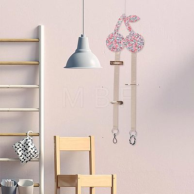 Cherry Non-woven Fabrics Hairpin Hair Clip Hanging Holder Storage Organizer ODIS-WH0025-129B-1