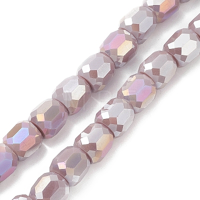 Electroplate Opaque Glass Beads GLAA-F108-10A-05-1