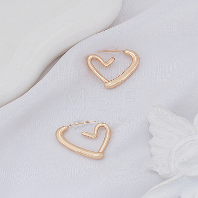 1Pair Alloy Stud Earrings EJEW-LP0004-66G-1