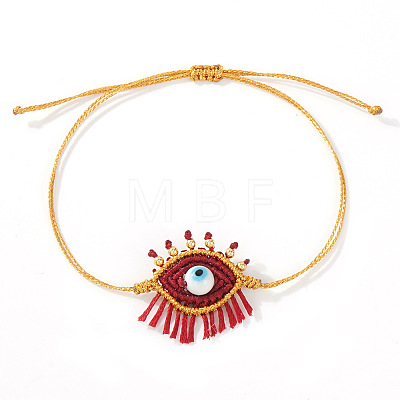 Bohemian Handmade Evil Eye with Tassels Charm Bracelets DD3268-5-1