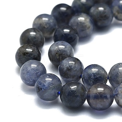 Natural Iolite Beads Strands G-E576-05B-1