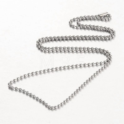 Tarnish Resistant Stainless Steel Ball Chains Necklace NJEW-JN01427-03-1