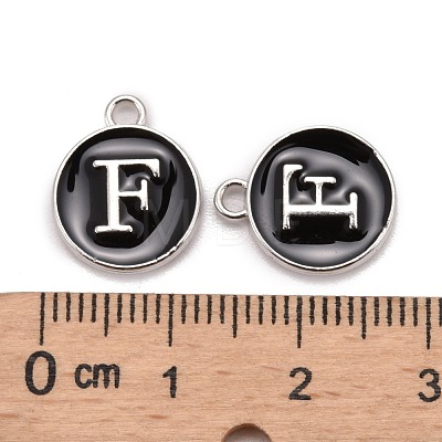 Platinum Plated Alloy Charms X-ENAM-S118-02F-P-1