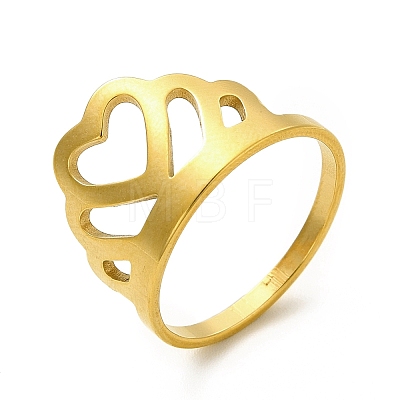 Ion Plating(IP) 201 Stainless Steel Finger Rings RJEW-G278-24G-1