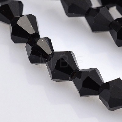 Faceted Bicone Glass Beads Strands X-EGLA-P017-3mm-04-1