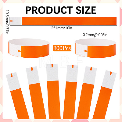 300Pcs Synthetic Paper Polypropylene Disposable Wristbands BJEW-SP0001-09I-1