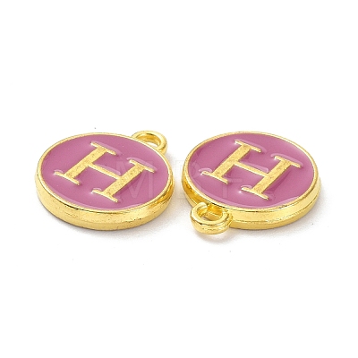 Golden Plated Alloy Enamel Charms ENAM-XCP0001-13H-1
