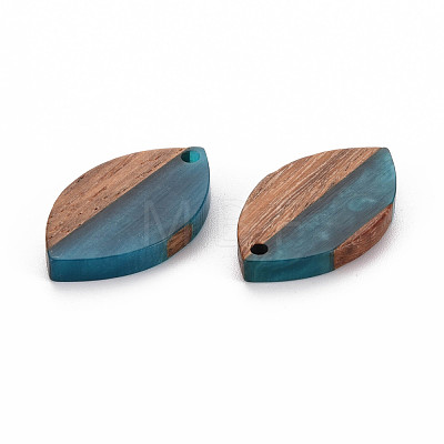 Resin & Walnut Wood Pendants X-RESI-S389-074-1