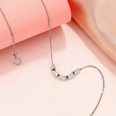 925 Sterling Silver Twist Triangle Pendant Women's Necklaces RF0032-1