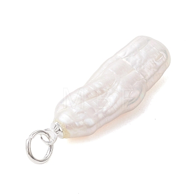 Natural Baroque Keshi Pearl Pendants PALLOY-JF04918-1