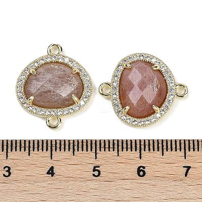 Natural Sunstone Faceted Oval Links G-B126-01G-10-1