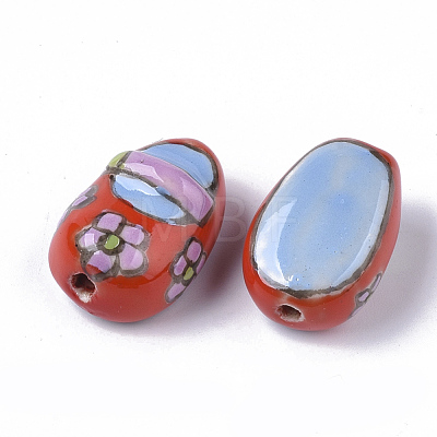 Handmade Porcelain Beads PORC-N004-30-1